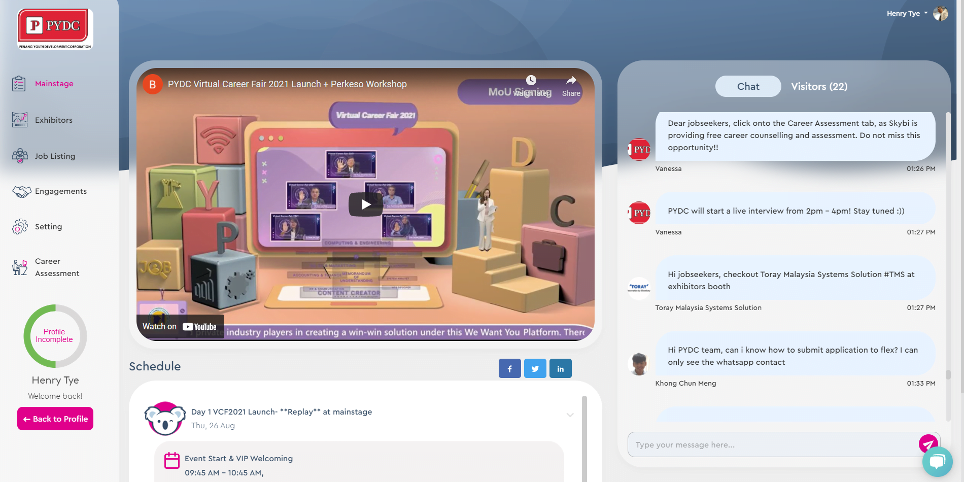 How to Engage More Candidate? Bring them to your Company's Online Interview. PYDC Virtual Career Fair